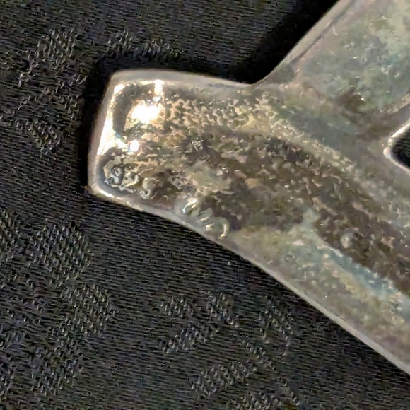 Large Vintage Solid Sterling Silver Marcasite Art Deco Heart Brooch - Picture 8 of 13